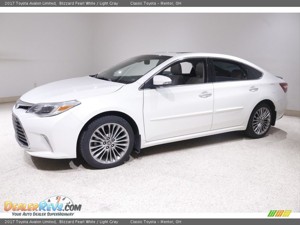 2017 Toyota Avalon Limited Blizzard Pearl White / Light Gray Photo #3