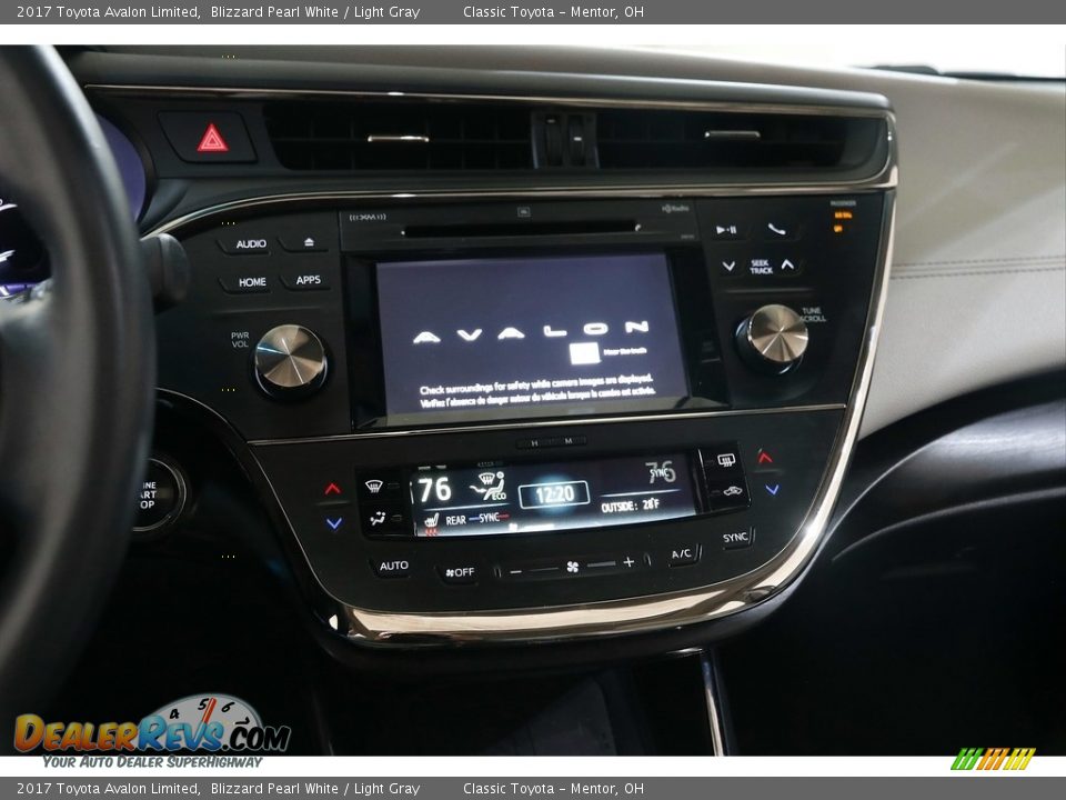 2017 Toyota Avalon Limited Blizzard Pearl White / Light Gray Photo #8