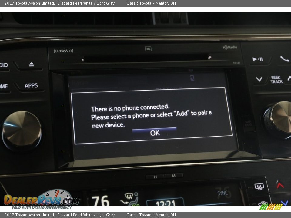 2017 Toyota Avalon Limited Blizzard Pearl White / Light Gray Photo #11