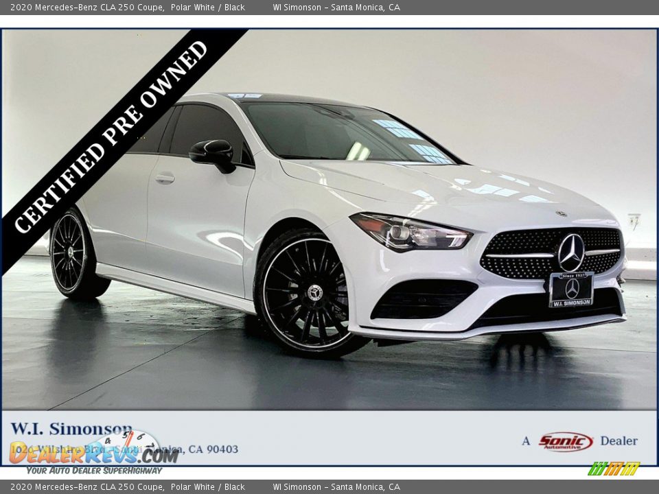 2020 Mercedes-Benz CLA 250 Coupe Polar White / Black Photo #1