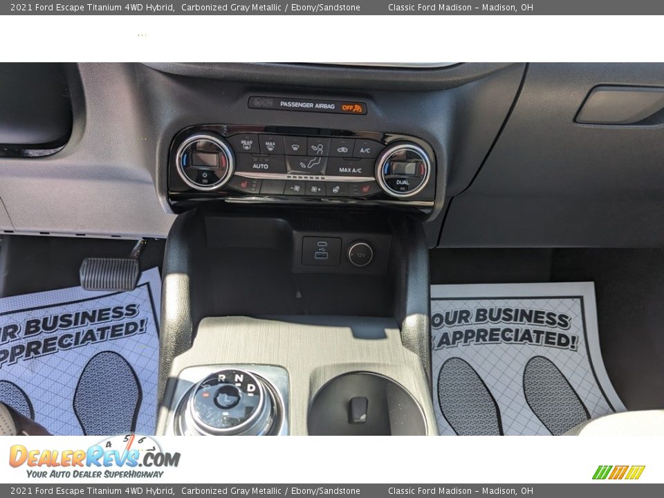 2021 Ford Escape Titanium 4WD Hybrid Carbonized Gray Metallic / Ebony/Sandstone Photo #12