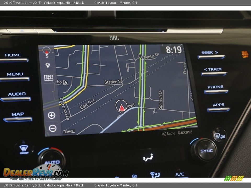 2019 Toyota Camry XLE Galactic Aqua Mica / Black Photo #11