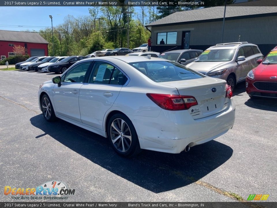 2017 Subaru Legacy 2.5i Limited Crystal White Pearl / Warm Ivory Photo #3