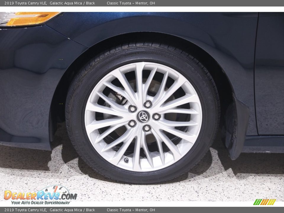 2019 Toyota Camry XLE Galactic Aqua Mica / Black Photo #22