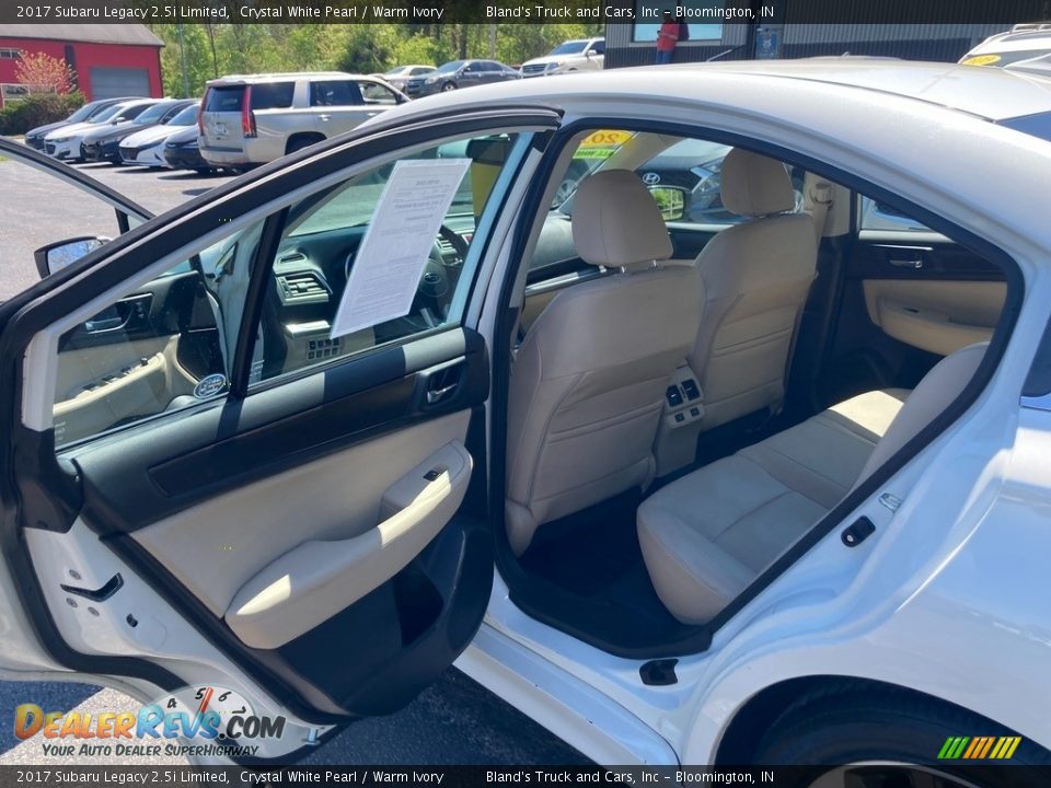 2017 Subaru Legacy 2.5i Limited Crystal White Pearl / Warm Ivory Photo #20