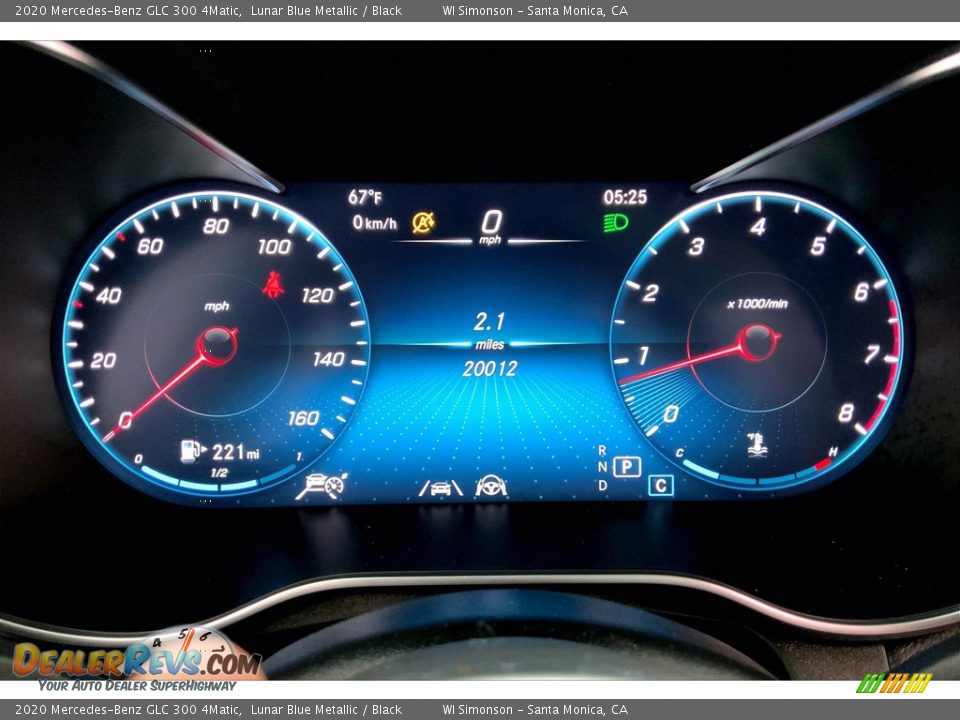 2020 Mercedes-Benz GLC 300 4Matic Lunar Blue Metallic / Black Photo #23