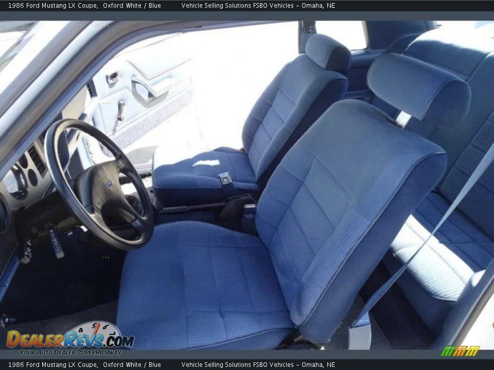 Blue Interior - 1986 Ford Mustang LX Coupe Photo #5