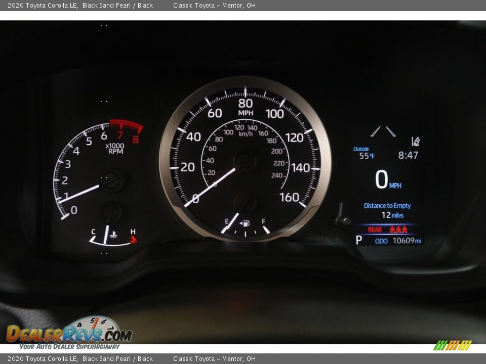 2020 Toyota Corolla LE Black Sand Pearl / Black Photo #8