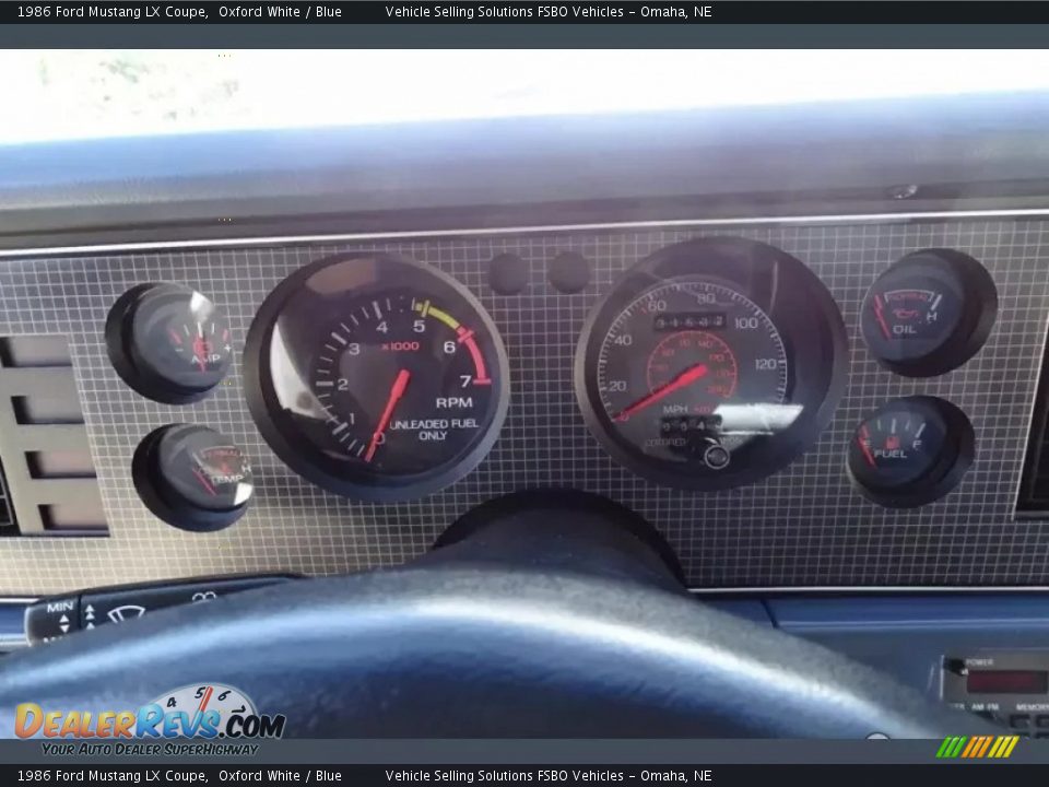 1986 Ford Mustang LX Coupe Gauges Photo #11