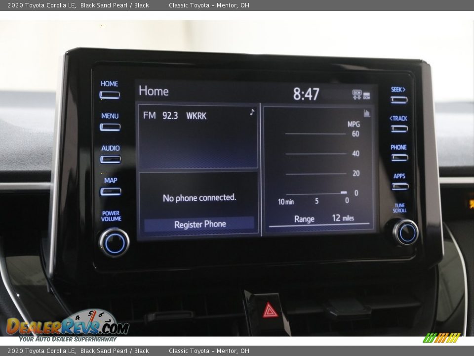 2020 Toyota Corolla LE Black Sand Pearl / Black Photo #10