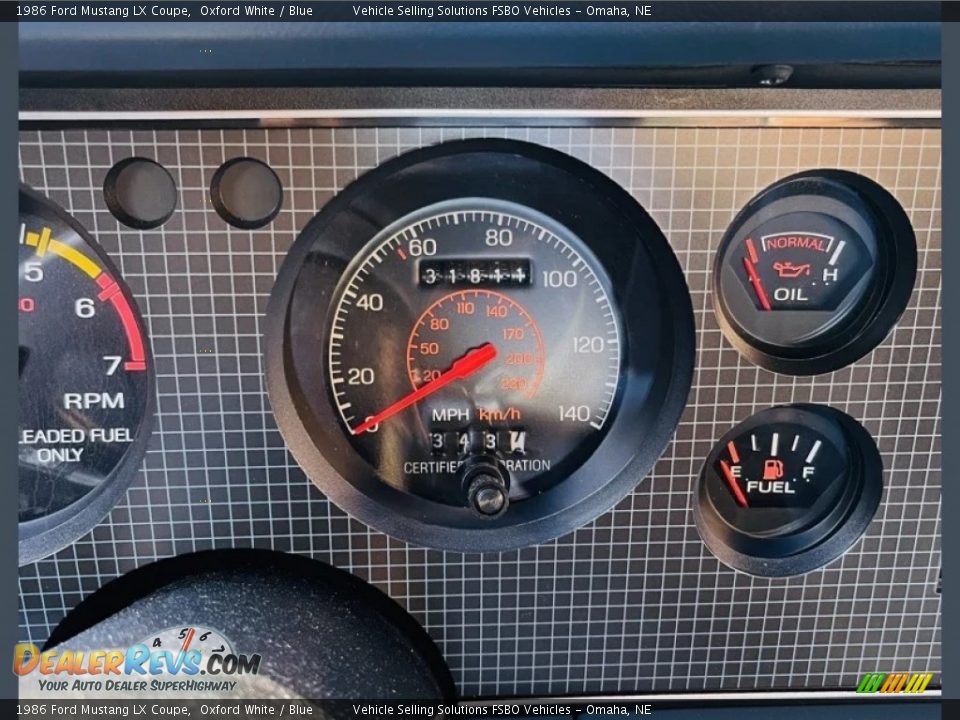 1986 Ford Mustang LX Coupe Gauges Photo #12