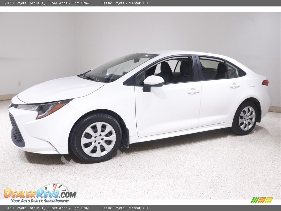 2020 Toyota Corolla LE Super White / Light Gray Photo #3