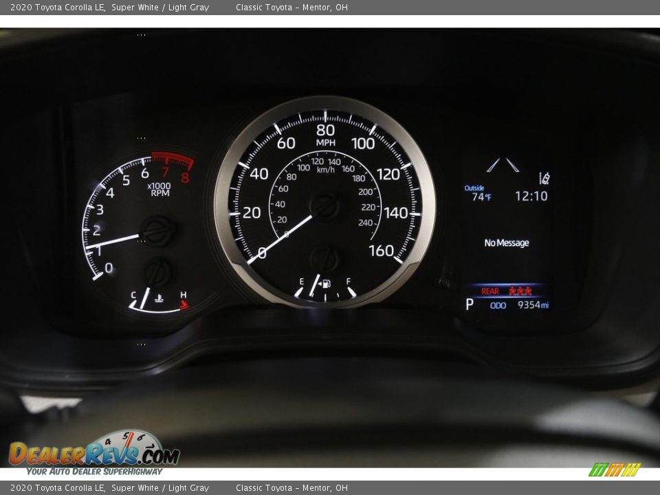 2020 Toyota Corolla LE Super White / Light Gray Photo #8