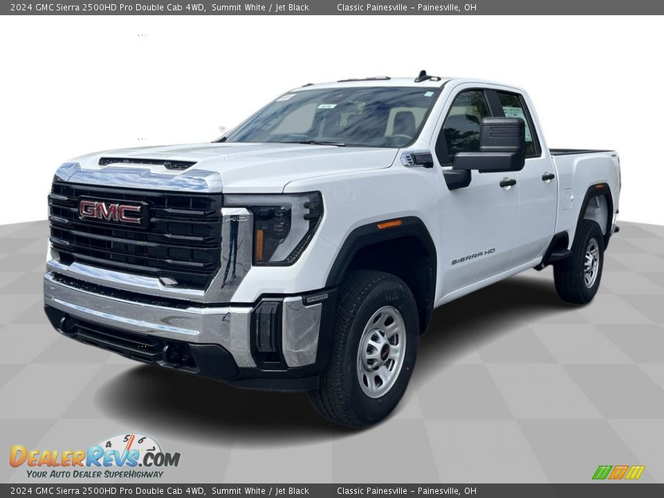 Front 3/4 View of 2024 GMC Sierra 2500HD Pro Double Cab 4WD Photo #1