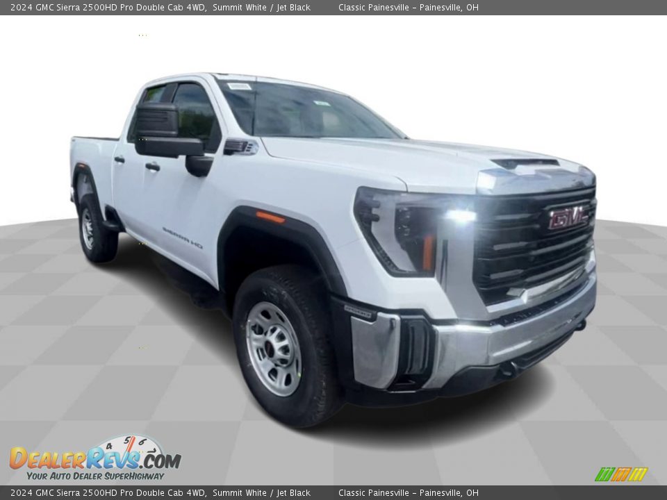 2024 GMC Sierra 2500HD Pro Double Cab 4WD Summit White / Jet Black Photo #2