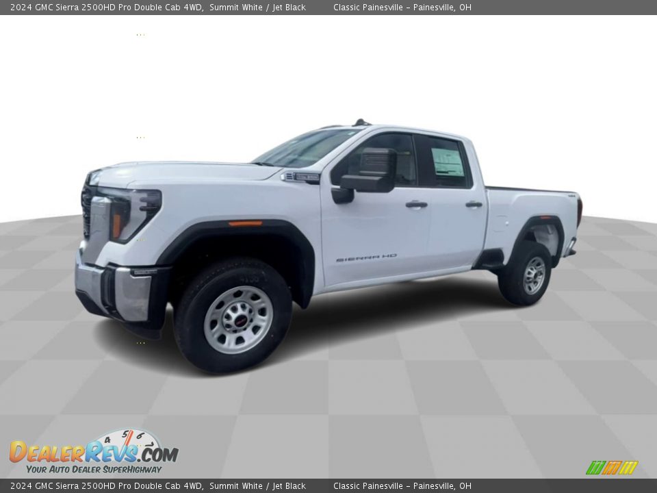 2024 GMC Sierra 2500HD Pro Double Cab 4WD Summit White / Jet Black Photo #4