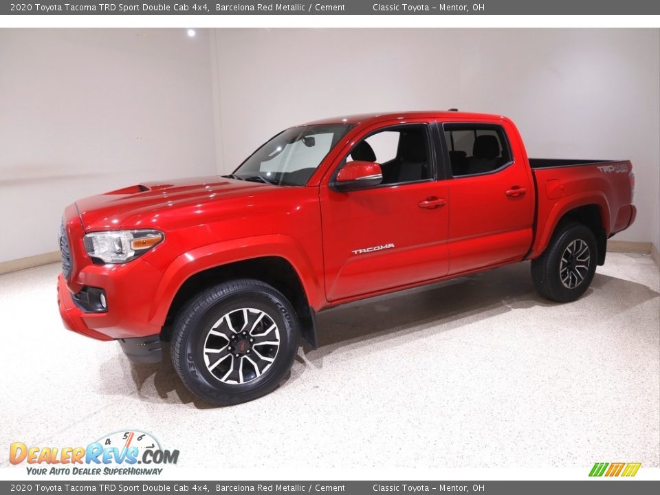 2020 Toyota Tacoma TRD Sport Double Cab 4x4 Barcelona Red Metallic / Cement Photo #3