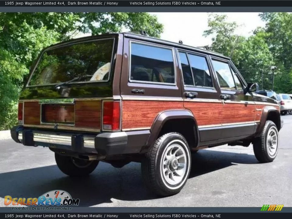 1985 Jeep Wagoneer Limited 4x4 Dark Brown Metallic / Honey Photo #3