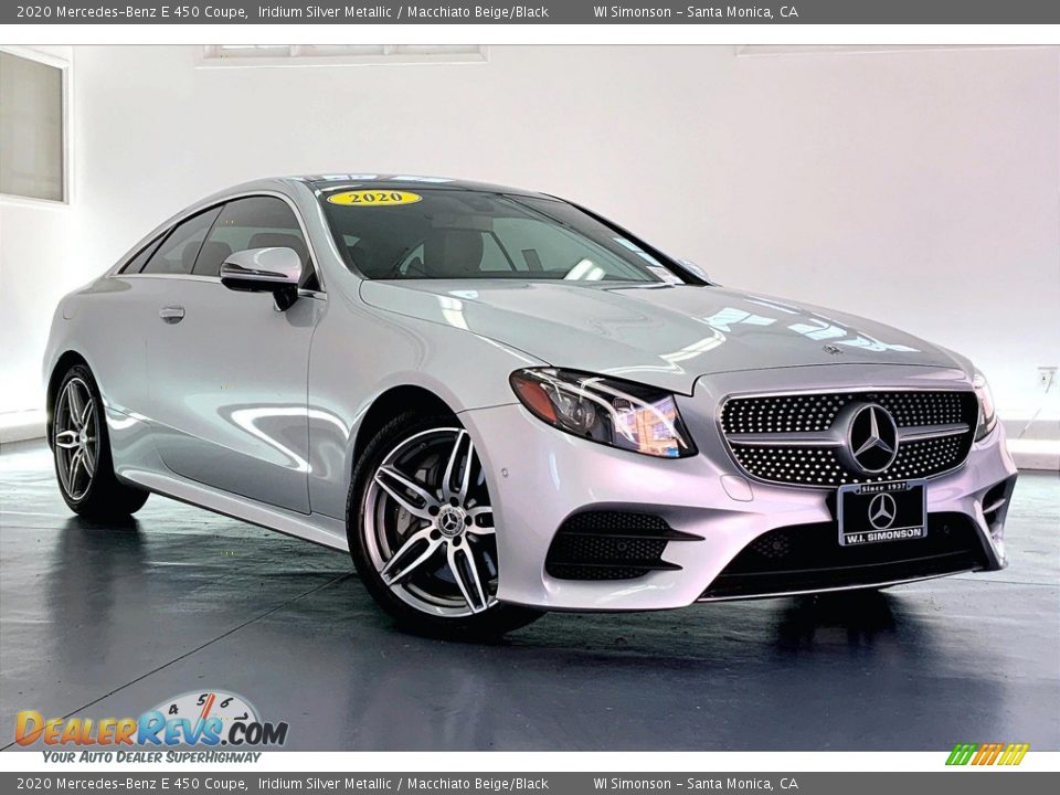 2020 Mercedes-Benz E 450 Coupe Iridium Silver Metallic / Macchiato Beige/Black Photo #34