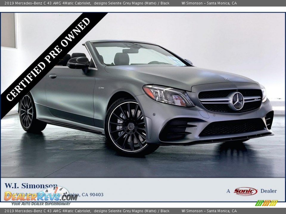 2019 Mercedes-Benz C 43 AMG 4Matic Cabriolet designo Selenite Grey Magno (Matte) / Black Photo #1