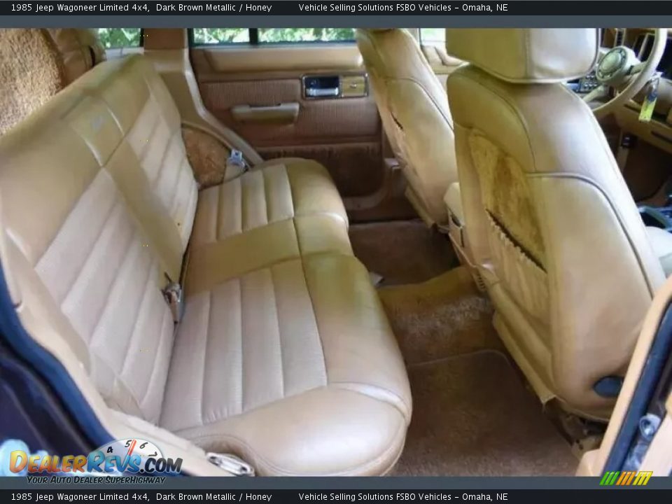 1985 Jeep Wagoneer Limited 4x4 Dark Brown Metallic / Honey Photo #15