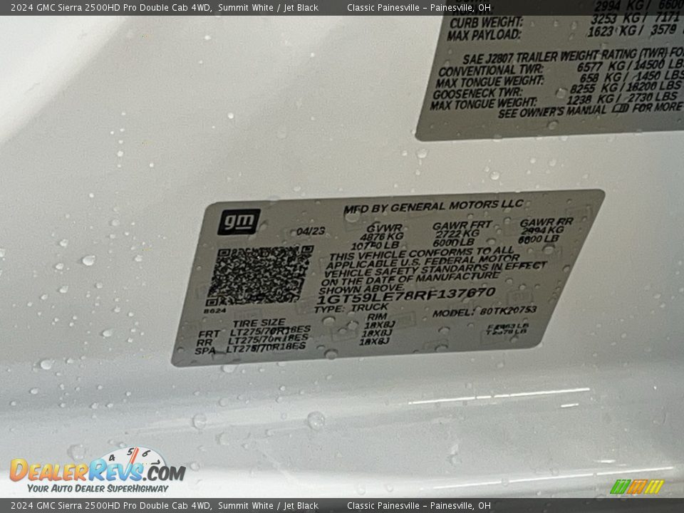 2024 GMC Sierra 2500HD Pro Double Cab 4WD Summit White / Jet Black Photo #31
