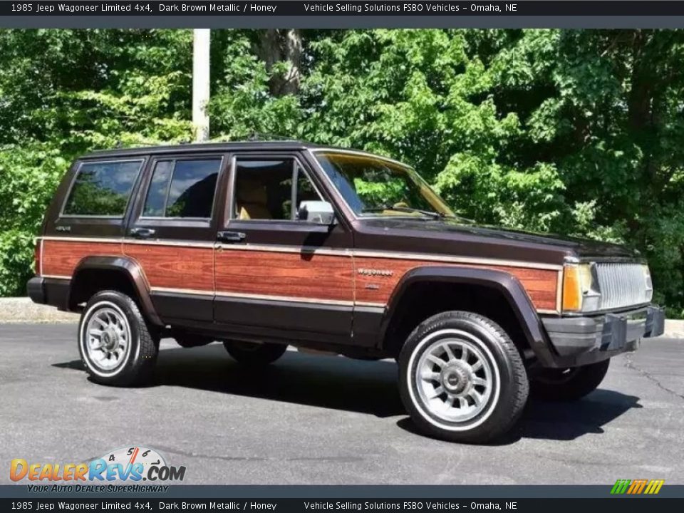1985 Jeep Wagoneer Limited 4x4 Dark Brown Metallic / Honey Photo #27