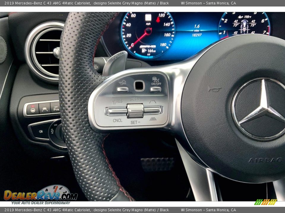 2019 Mercedes-Benz C 43 AMG 4Matic Cabriolet Steering Wheel Photo #21