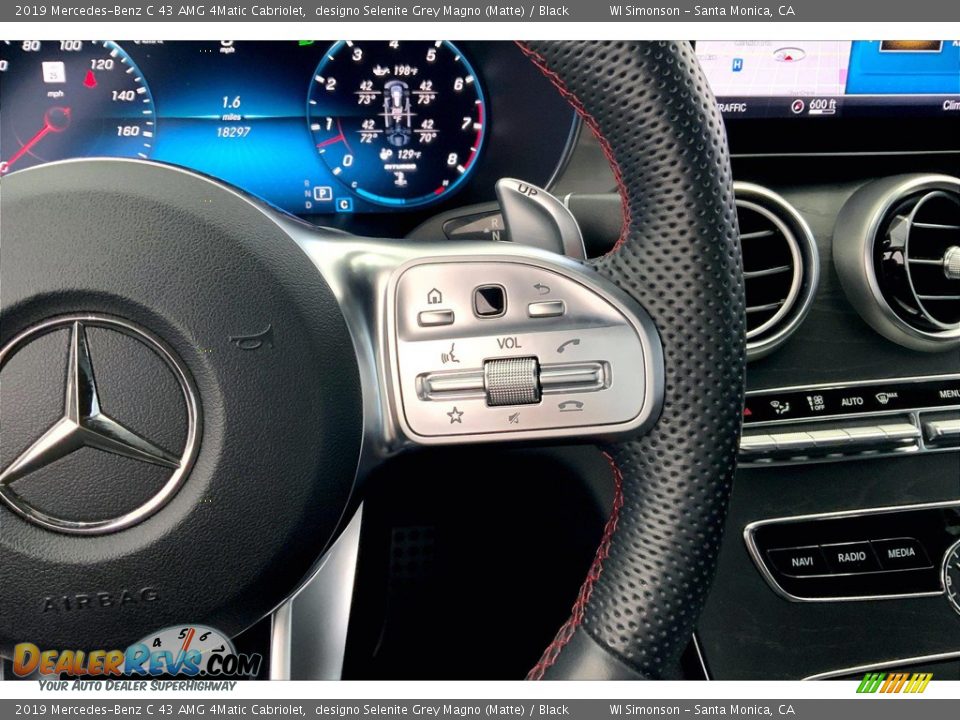 2019 Mercedes-Benz C 43 AMG 4Matic Cabriolet Steering Wheel Photo #22
