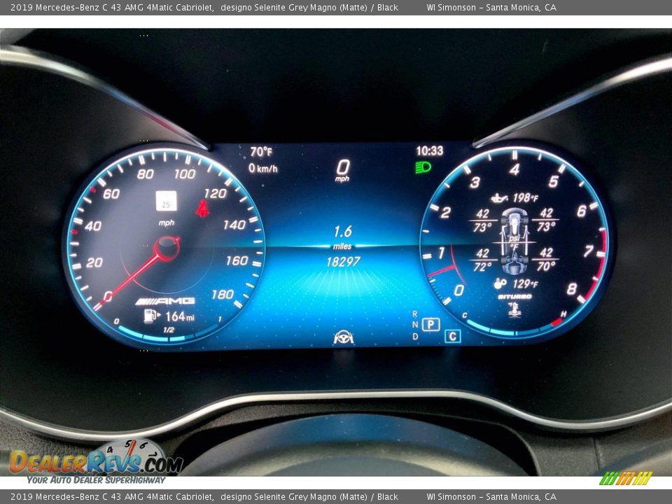 2019 Mercedes-Benz C 43 AMG 4Matic Cabriolet Gauges Photo #23