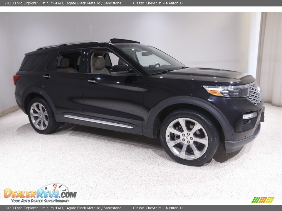 Agate Black Metallic 2020 Ford Explorer Platinum 4WD Photo #1