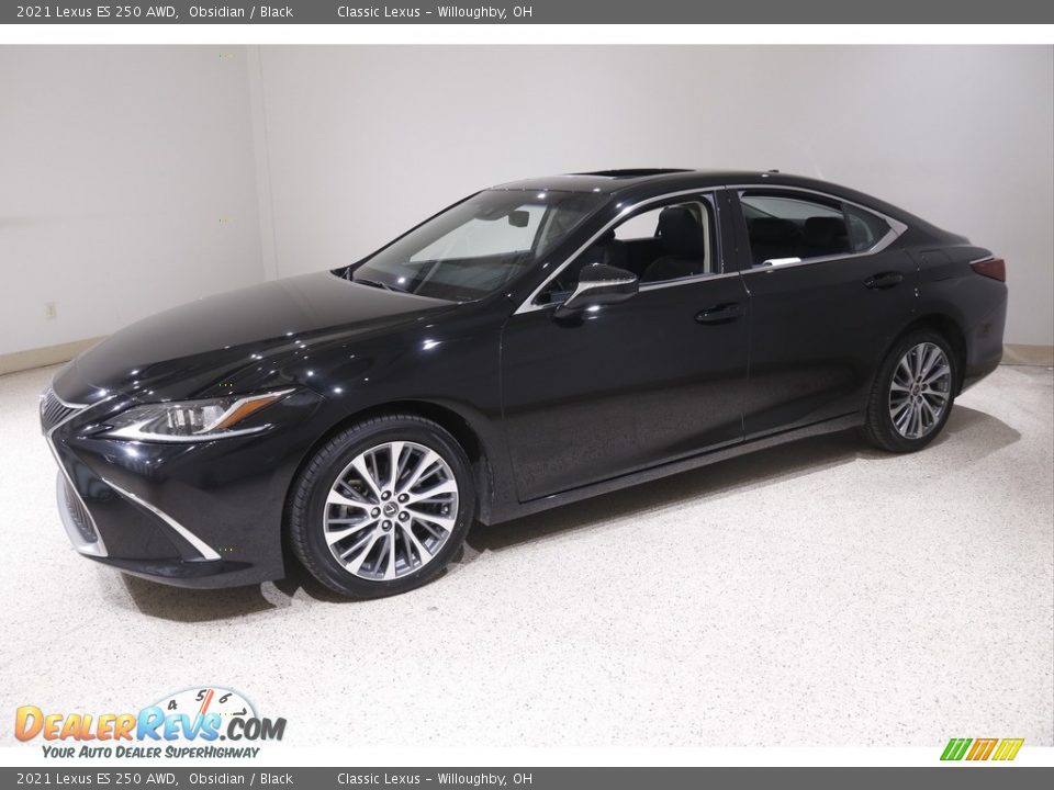 2021 Lexus ES 250 AWD Obsidian / Black Photo #3