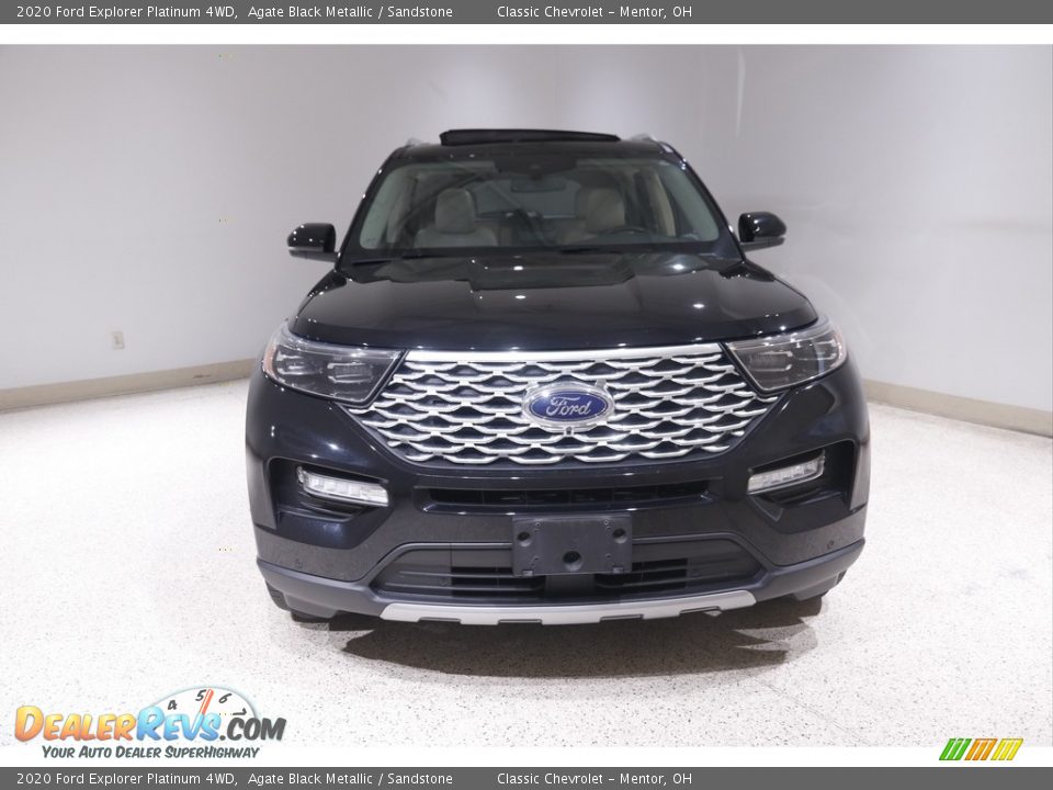 2020 Ford Explorer Platinum 4WD Agate Black Metallic / Sandstone Photo #2