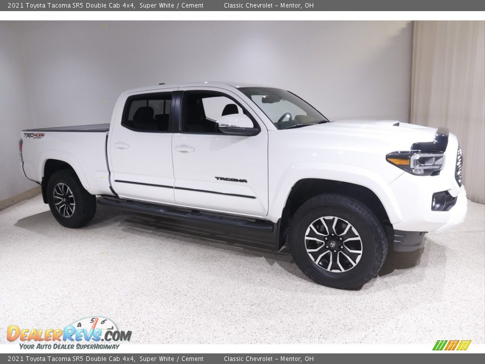 2021 Toyota Tacoma SR5 Double Cab 4x4 Super White / Cement Photo #1