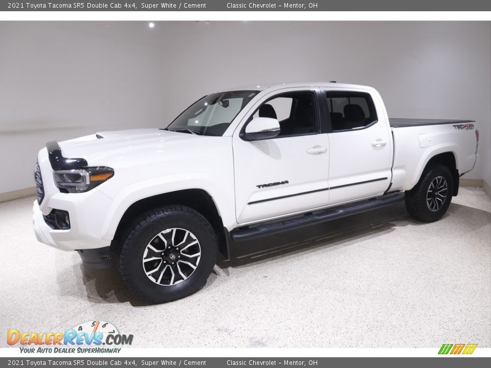 2021 Toyota Tacoma SR5 Double Cab 4x4 Super White / Cement Photo #3