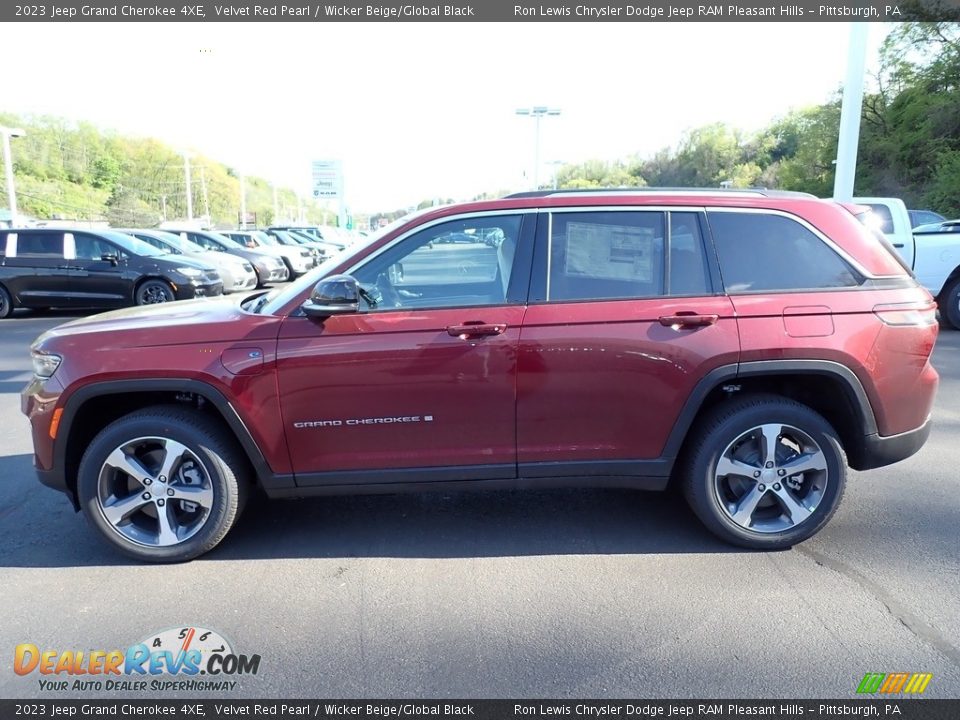 2023 Jeep Grand Cherokee 4XE Velvet Red Pearl / Wicker Beige/Global Black Photo #2