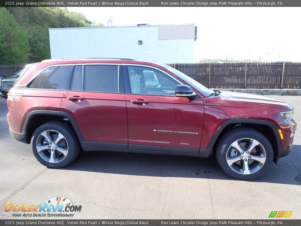 2023 Jeep Grand Cherokee 4XE Velvet Red Pearl / Wicker Beige/Global Black Photo #7