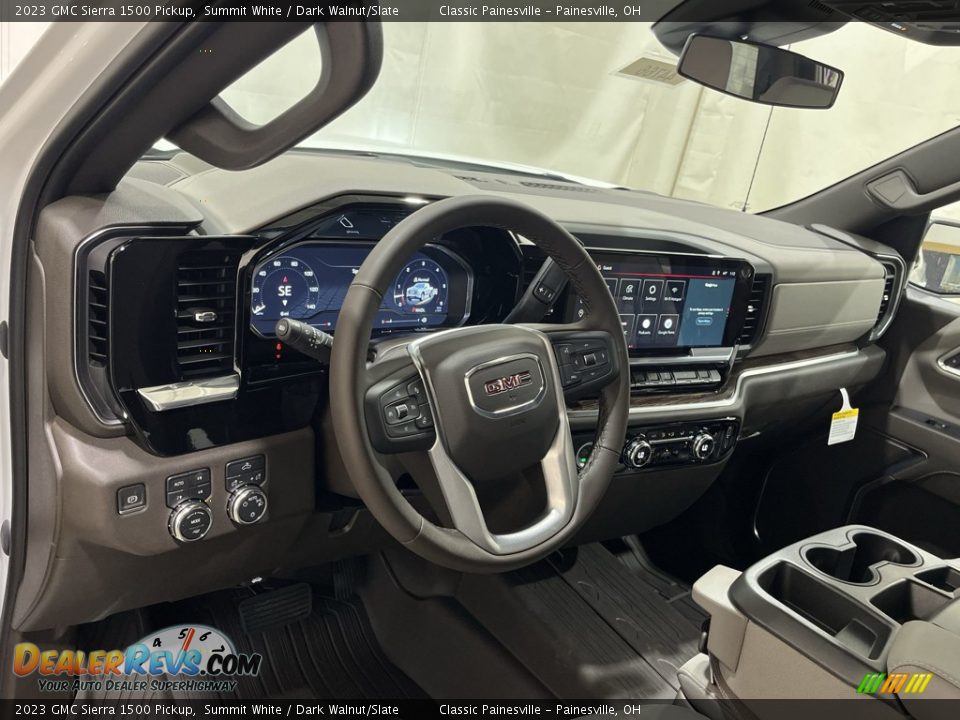 2023 GMC Sierra 1500 Pickup Summit White / Dark Walnut/Slate Photo #10