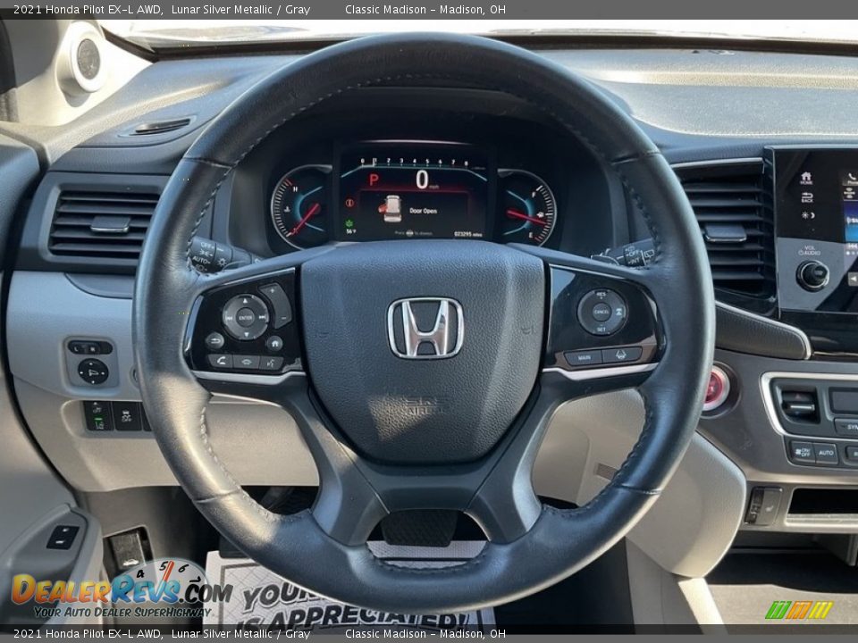 2021 Honda Pilot EX-L AWD Lunar Silver Metallic / Gray Photo #8