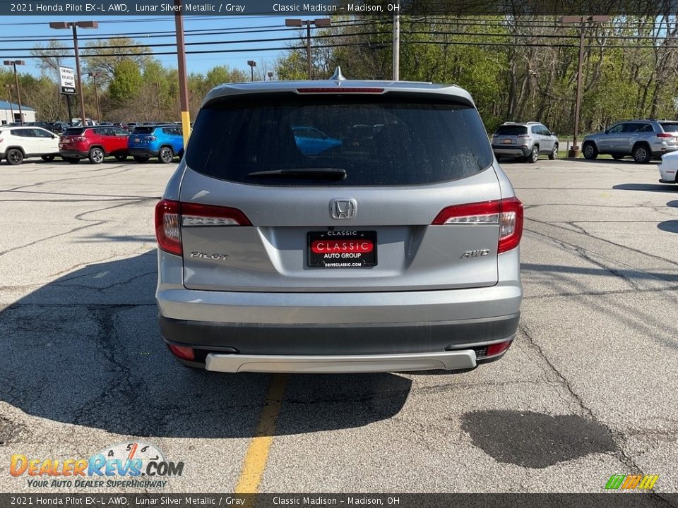 2021 Honda Pilot EX-L AWD Lunar Silver Metallic / Gray Photo #11