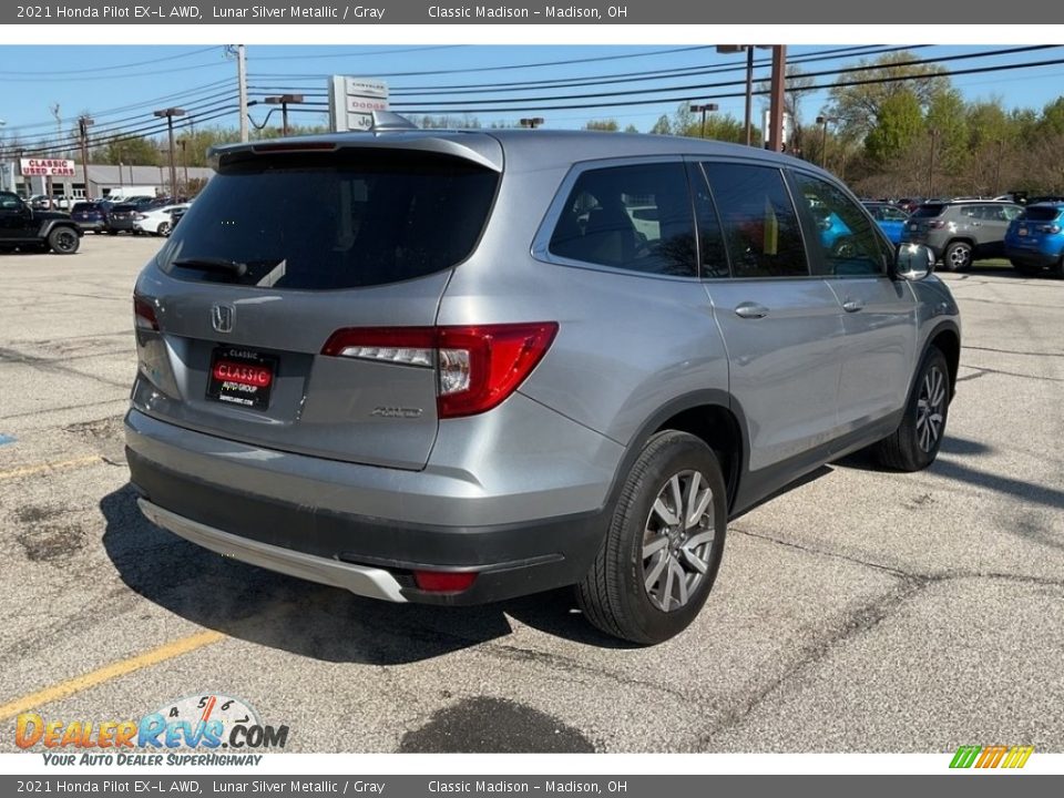 2021 Honda Pilot EX-L AWD Lunar Silver Metallic / Gray Photo #12
