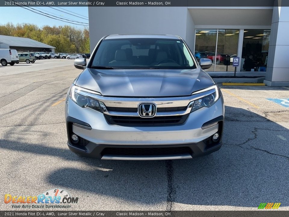 2021 Honda Pilot EX-L AWD Lunar Silver Metallic / Gray Photo #13