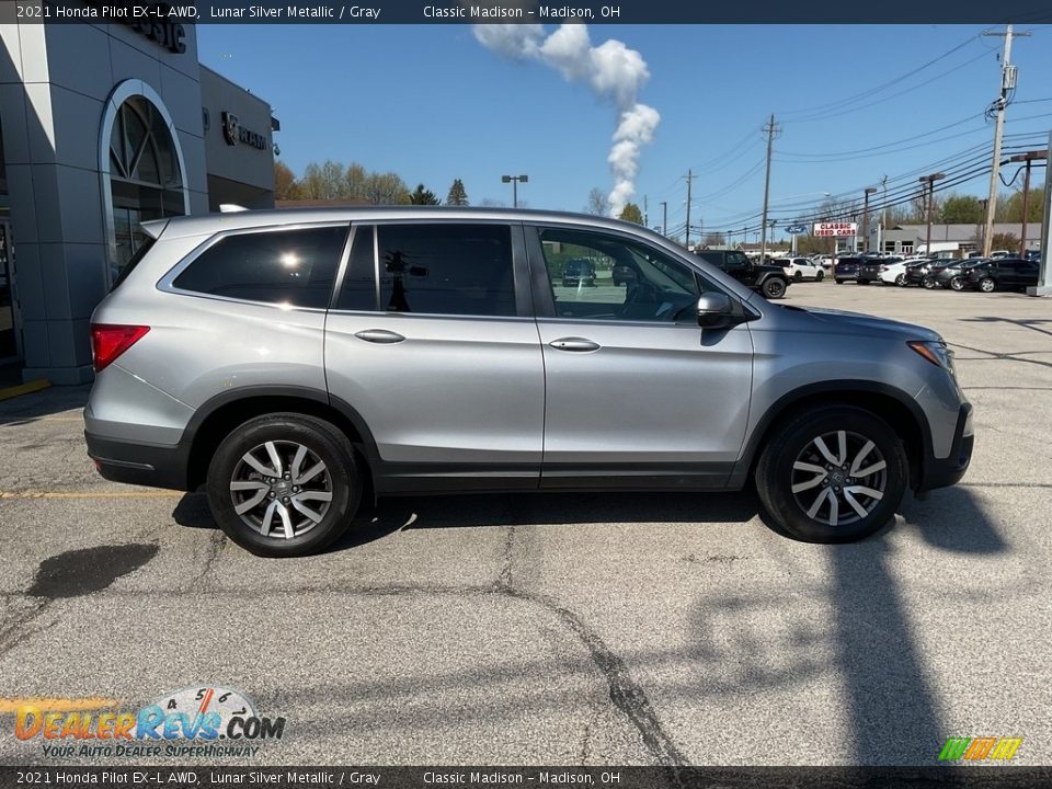 2021 Honda Pilot EX-L AWD Lunar Silver Metallic / Gray Photo #14