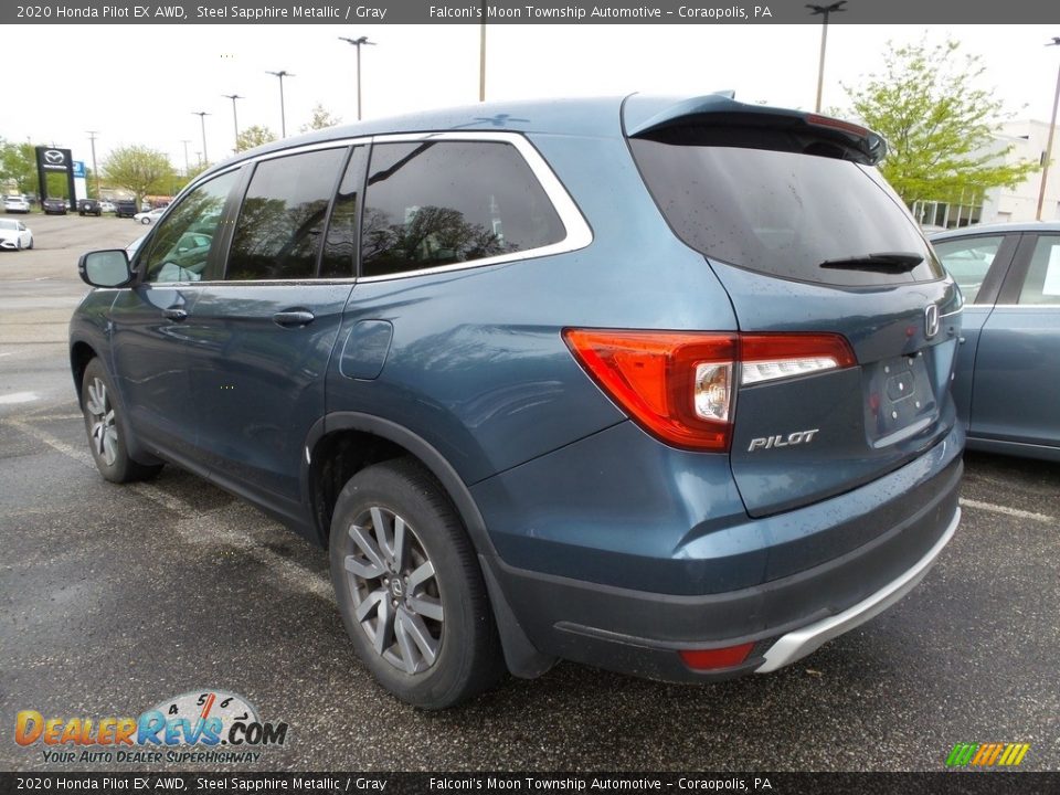 2020 Honda Pilot EX AWD Steel Sapphire Metallic / Gray Photo #2