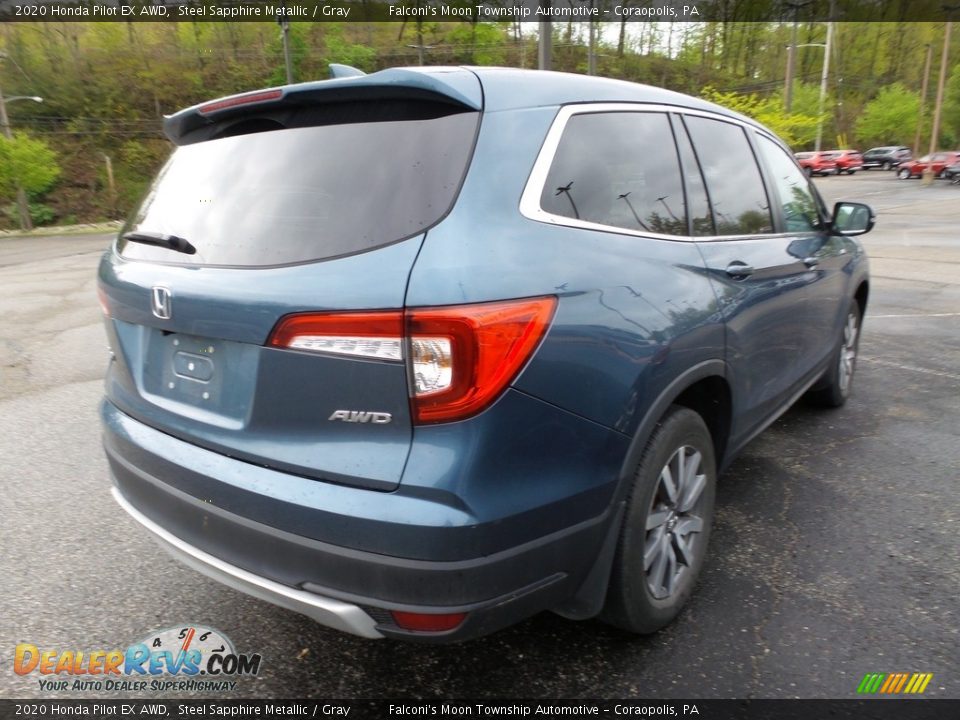 2020 Honda Pilot EX AWD Steel Sapphire Metallic / Gray Photo #4