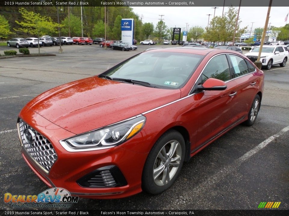 2019 Hyundai Sonata Sport Scarlet Red / Black Photo #1