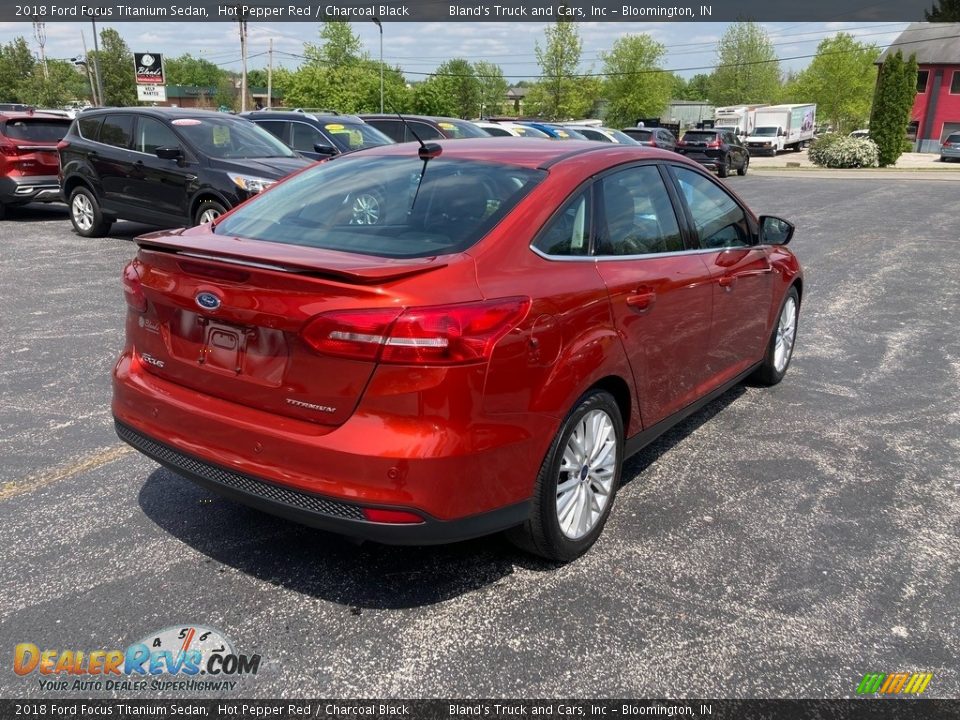 2018 Ford Focus Titanium Sedan Hot Pepper Red / Charcoal Black Photo #6