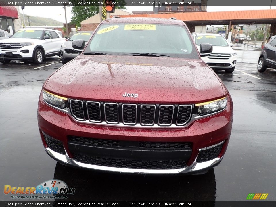2021 Jeep Grand Cherokee L Limited 4x4 Velvet Red Pearl / Black Photo #3
