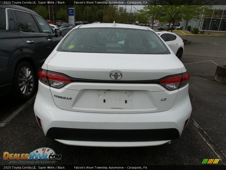 2020 Toyota Corolla LE Super White / Black Photo #3