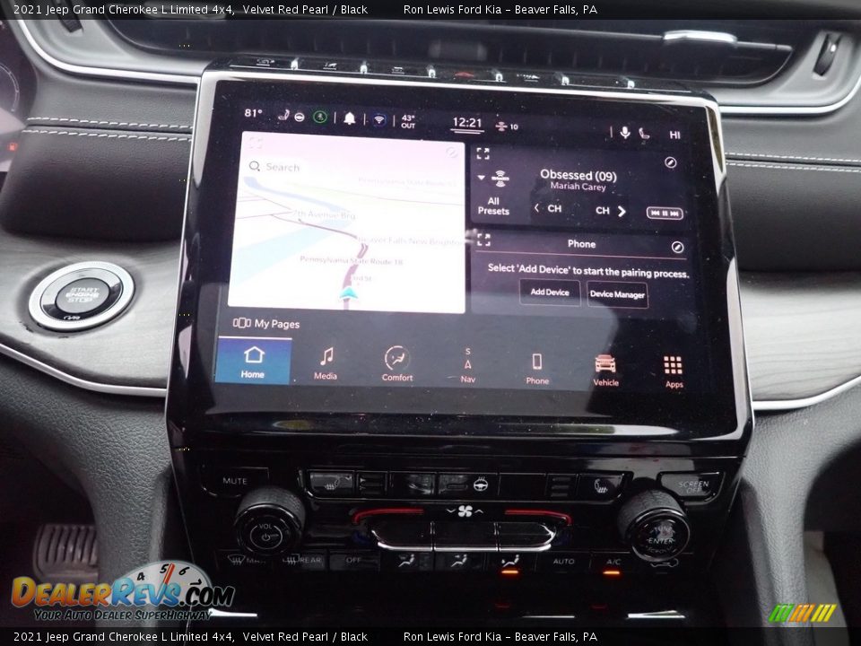 2021 Jeep Grand Cherokee L Limited 4x4 Velvet Red Pearl / Black Photo #15